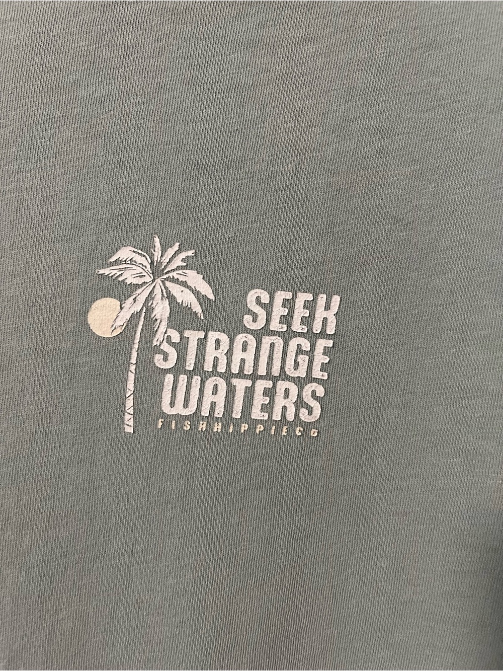 Fish Hippie Co. Sage Green Short Sleeve Tee 100% Cotton